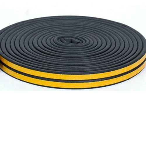 Neue selbstklebende Tür- und Fensterdichtung aus Stahl für Schiebetüren, staubdicht, insektensicher, mückensicher und wasserdicht, Schwarz, 5 m, Typ I, 9 mm x 2 mm Neue selbstklebende Tür- und Fensterdichtung aus Stahl für Schiebetüren, staubdicht, insektensicher, mückensicher und wasserdicht, Schwarz, 5 m, Typ I, 9 mm x 2 mm von GHFNJYH