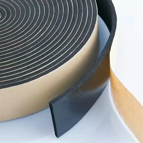 Neuer selbstklebender Schwamm-Dichtungsstreifen, verdickt, schwarz, E/P/D/M-Gummi, einseitig klebend, schalldichter Schaumstoff, Antikollisionsdichtung, schwarz, 2 mm x 15 mm x 10 m Neuer selbstklebender Schwamm-Dichtungsstreifen, verdickt, schwarz, E/P/D/M-Gummi, einseitig klebend, schalldichter Schaumstoff, Antikollisionsdichtung, schwarz, 2 mm x 15 mm x 10 m von GHFNJYH