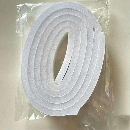 Schaumstoff-Fensterdichtungsstreifen, Wetterschutz, Türdichtungsband, hochelastisch, selbstklebend, schalldicht, winddicht, Isolierstreifen, Weiß, 1 cm, 1,5 cm, 2 Rollen (4,0 m) von GHFNJYH