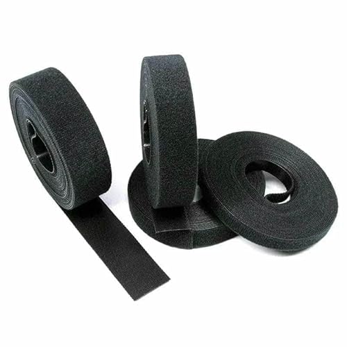 Schwarze Kabelbinder, wiederverwendbar, Schlaufenbündel, selbstklebender Nylongurt, Organizer-Clip, Kabelhalter, Befestigungsband, DIY, 3 Rollen, Breite 15 mm Schwarze Kabelbinder, wiederverwendbar, Schlaufenbündel, selbstklebender Nylongurt, Organizer-Clip, Kabelhalter, Befestigungsband, DIY, 3 Rollen, Breite 15 mm von GHFNJYH