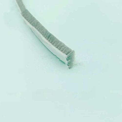 Selbstklebende Borsten, Wollflor, Dichtungsstreifen, Tür-/Fensterbürste, Dichtung 7/9 x 5 mm, 9 mm, 12 mm, 15 mm, 23,0 mm, warm, Winter, Grau, Weiß, Braun, 7 x 6 Grau von GHFNJYH