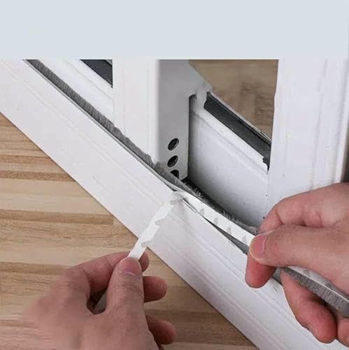 Selbstklebende Dichtung Winddichte Bürstenleiste Schallschutzstreifen für Haustüren und Fenster Dichtung Schiebetürdichtungsband für Kleiderschränke-9x15grau Selbstklebende Dichtung Winddichte Bürstenleiste Schallschutzstreifen für Haustüren und Fenster Dichtung Schiebetürdichtungsband für Kleiderschränke-9x15grau von GHFNJYH