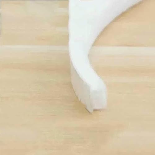 Stark klebender und selbstklebender Wollstreifen für Türen und, winddichter, schalldichter und weicher Wollstreifen 5/10/20 Meter-9x5 weiß-20M von GHFNJYH