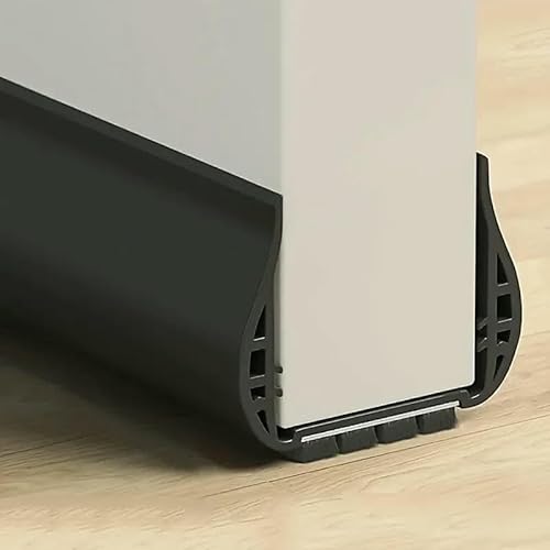Stück selbstklebender Türbodendichtungsstreifen Schlafzimmer PVC Zugluftstopper Schallschutz Zugluftstopper Home Türdichtung-Schwarz von GHFNJYH