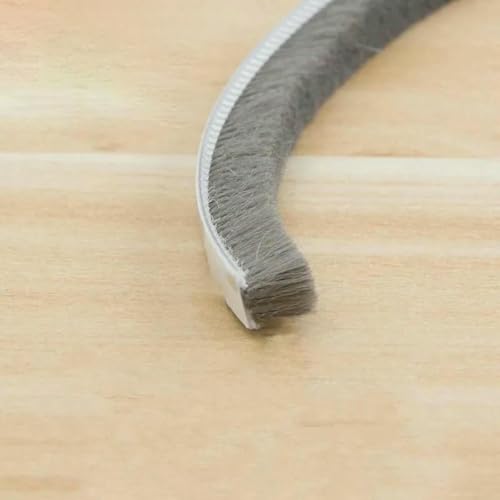 Tür- und Fensterdichtungsstreifen, schalldicht, Bürstendichtung, Kartenschlitz, Wetterschutz, Burlete Puerta Acoustique, Fensterspalt-Schaumstofffüller, Grau, 7 x 8 mm, 10 m von GHFNJYH