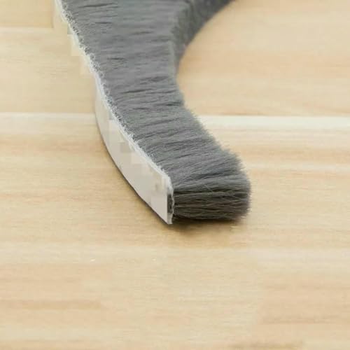 Tür- und Fensterdichtungsstreifen, schalldicht, Bürstendichtung, Kartenschlitz, Wetterschutz, Burlete Puerta Acoustique, Fensterspalt-Schaumstofffüller, Grau, 9 x 15 mm, 5 m von GHFNJYH