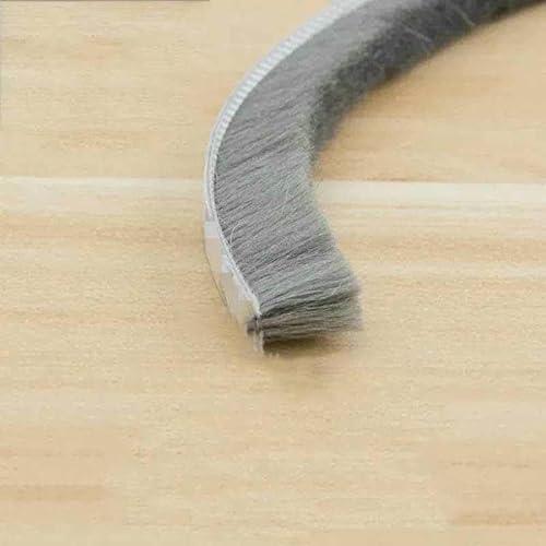 Tür- und Fensterdichtungsstreifen, schalldicht, Bürstendichtung, Kartenschlitz, Wetterschutz, Fensterspalt-Schaumstofffüller, Grau, 7 x 12 mm, 5 m von GHFNJYH