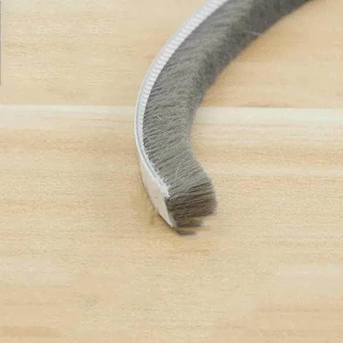 Tür- und Fensterdichtungsstreifen, schalldicht, Bürstendichtung, Kartenschlitz, Wetterschutz, Fensterspalt-Schaumstofffüller, Grau, 7 x 6 mm, 5 m von GHFNJYH