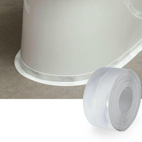 Wasserdichte PVC-Dichtungsstreifen, selbstklebende, schimmelresistente Dichtungsstreifen für Badewannen, Küchenkanten, Badezimmerecken, Dichtungsbänder, 12 Stück von GHFNJYH