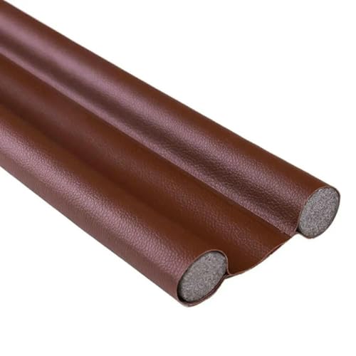 Wasserdichter Dichtungsstreifen Zugluftstopper Türunterschutz Doppeltür-Zugluftstopper Energiesparender Schutz Türstopper-Braun 96cm von GHFNJYH
