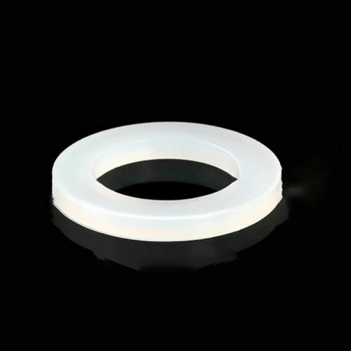 Weiß Schwarz 1/2" 3/4" 1" Gummiring Silikon P/T/F/E Flachdichtung für Duschdüse Schlauchrohr Balgrohr Unterlegscheibe Ring-1,2 Zoll (10 Stück) von GHFNJYH