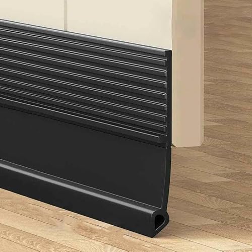 m selbstklebender, winddichter Türdichtungsstreifen für die untere Tür, doppelt staubdicht, zum Schneiden, TPE, 4 Farben, Dichtungsstreifen unter der Tür, L, Schwarz, 1 m m selbstklebender, winddichter Türdichtungsstreifen für die untere Tür, doppelt staubdicht, zum Schneiden, TPE, 4 Farben, Dichtungsstreifen unter der Tür, L, Schwarz, 1 m von GHFNJYH