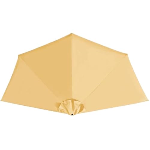 GHFTCCF 2.7m 5 Streben Halbschirm Ersatzbezug Sonnenschirm Sonnenschirmbezug-Stoffbezug Halbrund Sonnenschirm Ersatz Baldachin Ersatzabdeckung for Balkon(Color:Sand) von GHFTCCF