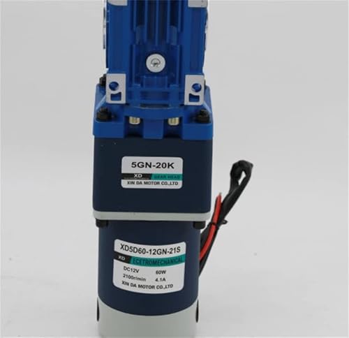 DC Schneckengetriebemotor 60W NMRV40 Reduziermotor Zweistufig 0.1rpm auf 1.5rpm mit Selbstsperrfunktion Einstellbar Geschwindigkeit CW CCW - (Geschwindigkeit (RPM):1/ Voltage(V):12V) (1 12 Volt) von GHFUHGTURHWRFDR