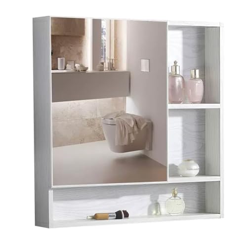 GHHDPDMJ Badezimmer-Spiegelschrank aus Aluminium mit mehrstufiger Aufbewahrung und wasserdichtem Wandmontage-Design für platzsparende Aufbewahrung von GHHDPDMJ