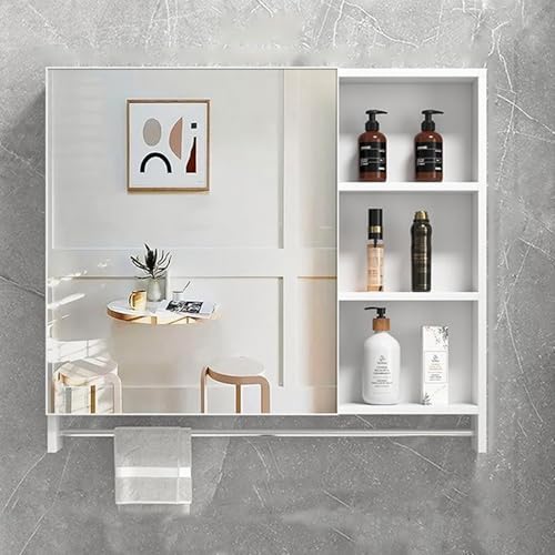 GHHDPDMJ Badezimmer-Wandschrank, Badezimmer-Spiegelschrank. Hinter dem Spiegel befindet Sich Stauraum. Wandmontierter Aufbewahrungsschrank mit Dämpfungs- und Pufferzubehör. Leises Öffnen und Schließe von GHHDPDMJ