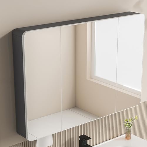 GHHDPDMJ Badezimmerspiegelschrank, Badezimmer-Medizinschrank, LED-Lichtleiste, wasserdicht und feuchtigkeitsbeständig, rechteckiger Badezimmerspiegelschrank mit Loch zum Zeichnen von Papier und Staur GHHDPDMJ Badezimmerspiegelschrank, Badezimmer-Medizinschrank, LED-Lichtleiste, wasserdicht und feuchtigkeitsbeständig, rechteckiger Badezimmerspiegelschrank mit Loch zum Zeichnen von Papier und Staur von GHHDPDMJ
