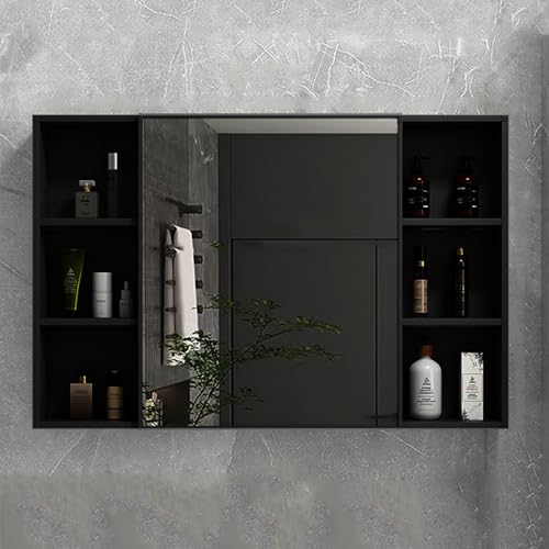 GHHDPDMJ Badezimmerspiegelschrank, Wandmontierter Aufbewahrungsschrank, Vielfältige Aufbewahrung, Wasserdicht und Feuchtigkeitsbeständig, Badezimmer-Medizinschrank aus Aluminium mit Handtuchhalter un GHHDPDMJ Badezimmerspiegelschrank, Wandmontierter Aufbewahrungsschrank, Vielfältige Aufbewahrung, Wasserdicht und Feuchtigkeitsbeständig, Badezimmer-Medizinschrank aus Aluminium mit Handtuchhalter un von GHHDPDMJ
