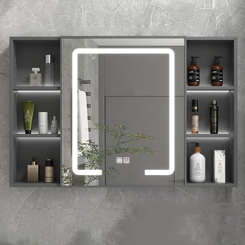 GHHDPDMJ Badezimmerspiegelschrank, beleuchteter Spiegelschrank für Badezimmer mit offenen Regalen und intelligentem Antibeschlag, Badezimmer-Wandschrank mit Berührungsschalter und LED-Beleuchtung für GHHDPDMJ Badezimmerspiegelschrank, beleuchteter Spiegelschrank für Badezimmer mit offenen Regalen und intelligentem Antibeschlag, Badezimmer-Wandschrank mit Berührungsschalter und LED-Beleuchtung für von GHHDPDMJ