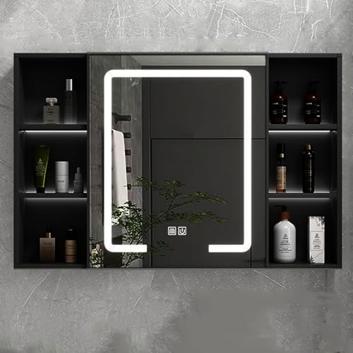 GHHDPDMJ Badezimmerspiegelschrank, intelligenter Badezimmer-Medizinschrank, wasserdichte Funktion, leicht zu reinigende offene Regale, beleuchteter Spiegelschrank für Badezimmer mit Touch-Schalter, i GHHDPDMJ Badezimmerspiegelschrank, intelligenter Badezimmer-Medizinschrank, wasserdichte Funktion, leicht zu reinigende offene Regale, beleuchteter Spiegelschrank für Badezimmer mit Touch-Schalter, i von GHHDPDMJ