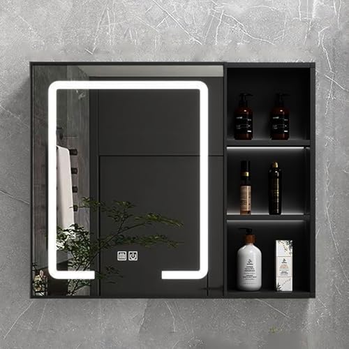 GHHDPDMJ Badezimmerspiegelschrank, intelligenter Badezimmer-Medizinschrank, wasserdichte Funktion, leicht zu reinigende offene Regale, beleuchteter Spiegelschrank für Badezimmer mit Touch-Schalter, i GHHDPDMJ Badezimmerspiegelschrank, intelligenter Badezimmer-Medizinschrank, wasserdichte Funktion, leicht zu reinigende offene Regale, beleuchteter Spiegelschrank für Badezimmer mit Touch-Schalter, i von GHHDPDMJ