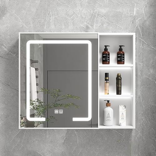 GHHDPDMJ Badezimmerspiegelschrank, intelligenter Badezimmer-Medizinschrank, wasserdichte Funktion, leicht zu reinigende offene Regale, beleuchteter Spiegelschrank für Badezimmer mit Touch-Schalter, i GHHDPDMJ Badezimmerspiegelschrank, intelligenter Badezimmer-Medizinschrank, wasserdichte Funktion, leicht zu reinigende offene Regale, beleuchteter Spiegelschrank für Badezimmer mit Touch-Schalter, i von GHHDPDMJ