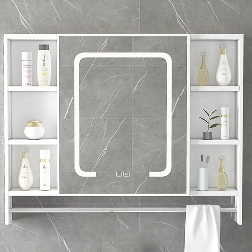 GHHDPDMJ Badezimmerspiegelschrank, rechteckiger Badezimmerspiegelschrank mit intelligenter Touch-Taste, beleuchteter Spiegelschrank für das Badezimmer mit EIN-klick-Beschlagentfernungsfunktion und hu GHHDPDMJ Badezimmerspiegelschrank, rechteckiger Badezimmerspiegelschrank mit intelligenter Touch-Taste, beleuchteter Spiegelschrank für das Badezimmer mit EIN-klick-Beschlagentfernungsfunktion und hu von GHHDPDMJ