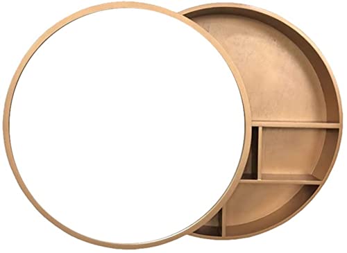 GHHDPDMJ Badezimmerspiegelschrank aus Holz mit Waschtisch, 2-in-1-Design, modisch und schlicht, für Wohnzimmer, Badezimmer, Friseursalon, Gold-Finish, 50 cm GHHDPDMJ Badezimmerspiegelschrank aus Holz mit Waschtisch, 2-in-1-Design, modisch und schlicht, für Wohnzimmer, Badezimmer, Friseursalon, Gold-Finish, 50 cm von GHHDPDMJ