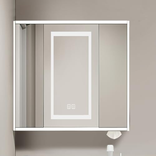 GHHDPDMJ Badezimmerspiegelschrank aus Massivholz mit Antibeschlagbeleuchtung und Touch-Schalter. Moderner hängender Badezimmerschrank mit rechteckiger Spiegeltür mit Scharnier GHHDPDMJ Badezimmerspiegelschrank aus Massivholz mit Antibeschlagbeleuchtung und Touch-Schalter. Moderner hängender Badezimmerschrank mit rechteckiger Spiegeltür mit Scharnier von GHHDPDMJ