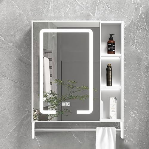 GHHDPDMJ Beleuchteter Spiegelschrank für Badezimmer, Wandschrank für Badezimmer mit intelligenter Touch-Taste, Wandschrank mit Beschlagentfernungsfunktion per Mausklick und wasserdichtem Sicherheitsl GHHDPDMJ Beleuchteter Spiegelschrank für Badezimmer, Wandschrank für Badezimmer mit intelligenter Touch-Taste, Wandschrank mit Beschlagentfernungsfunktion per Mausklick und wasserdichtem Sicherheitsl von GHHDPDMJ