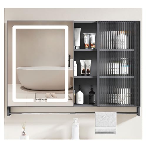 GHHDPDMJ LED-Badezimmerspiegelschrank mit wandmontiertem Schminktisch (B1 B90*H65cm) von GHHDPDMJ