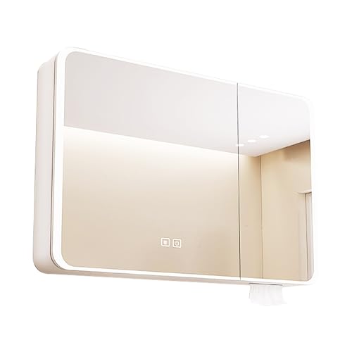 GHHDPDMJ Moderner Badezimmer-Hängeschrank mit Beleuchtung und Stauraum, 3-in-1-Spiegelschrank für Schmuck, Schlafzimmer, Ankleidezimmer, Innenspiegel, Dunkelgrau, Geschenk GHHDPDMJ Moderner Badezimmer-Hängeschrank mit Beleuchtung und Stauraum, 3-in-1-Spiegelschrank für Schmuck, Schlafzimmer, Ankleidezimmer, Innenspiegel, Dunkelgrau, Geschenk von GHHDPDMJ