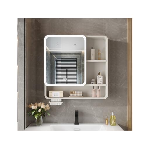 GHHDPDMJ Moderner Badezimmer-Wandspiegelschrank mit perlweißem Finish, 16 Zoll Wandspiegel, Medizinschrank von GHHDPDMJ