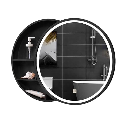 GHHDPDMJ Moderner Badezimmerspiegelschrank mit reichlich Stauraum. Wandmontierter brauner Badezimmerschrank mit Spiegel, ideal für die Aufbewahrung und Organisation von Badezimmermöbeln (50 cm) von GHHDPDMJ