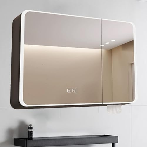 GHHDPDMJ Moderner LED-Badezimmerspiegelschrank mit intelligenter Antibeschlag- und Touch-Sensor-Technologie von GHHDPDMJ
