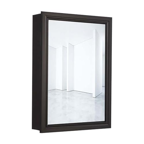 GHHDPDMJ Moderner schwarzer Badezimmer-Spiegelschrank im Landhausstil mit Tür aus Aluminiumlegierung, klein, 40 x 60 cm, Wandmontage, Aufbewahrungs-Organizer für das Badezimmer GHHDPDMJ Moderner schwarzer Badezimmer-Spiegelschrank im Landhausstil mit Tür aus Aluminiumlegierung, klein, 40 x 60 cm, Wandmontage, Aufbewahrungs-Organizer für das Badezimmer von GHHDPDMJ