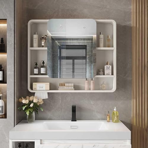 GHHDPDMJ Rechteckiger Badezimmerspiegelschrank, Badezimmer-Medizinschrank mit großer Kapazität, wasserdicht und feuchtigkeitsbeständig, Badezimmer-Wandgarderobe aus Aluminiumlegierung mit Stauraum da GHHDPDMJ Rechteckiger Badezimmerspiegelschrank, Badezimmer-Medizinschrank mit großer Kapazität, wasserdicht und feuchtigkeitsbeständig, Badezimmer-Wandgarderobe aus Aluminiumlegierung mit Stauraum da von GHHDPDMJ