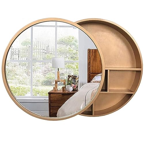 GHHDPDMJ Runder Badezimmerspiegelschrank mit 3-stufigem Regal, wandmontierter Medizinschrank und Kosmetikspiegelschrank GHHDPDMJ Runder Badezimmerspiegelschrank mit 3-stufigem Regal, wandmontierter Medizinschrank und Kosmetikspiegelschrank von GHHDPDMJ