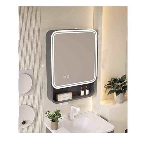 GHHDPDMJ Schwarzer Badezimmer-Spiegelschrank zur Wandmontage mit Einzeltür, 60 cm von GHHDPDMJ