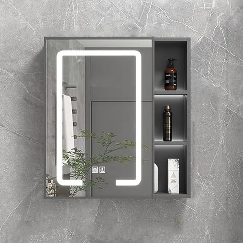 GHHDPDMJ Wandmontierter Badezimmerschrank, beleuchteter Spiegelschrank für das Badezimmer, Beschlagentfernungsfunktion mit einem klick, intelligenter Badezimmer-Medizinschrank mit intelligenter Touch von GHHDPDMJ