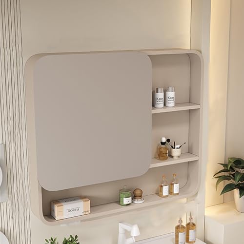 GHHDPDMJ Wandmontierter Badezimmerspiegelschrank, Badezimmer-Wandschrank aus Aluminiumlegierung, geräuschloses Scharnier, rechteckiger Badezimmerspiegelschrank mit multifunktionalem Stauraum und Stau GHHDPDMJ Wandmontierter Badezimmerspiegelschrank, Badezimmer-Wandschrank aus Aluminiumlegierung, geräuschloses Scharnier, rechteckiger Badezimmerspiegelschrank mit multifunktionalem Stauraum und Stau von GHHDPDMJ