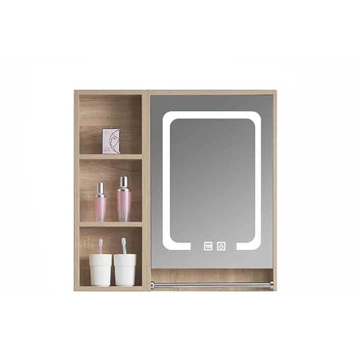 GHHDPDMJ Wandschrank im Landhausstil mit Spiegeltür und Handtuchhalter, platzsparender Aufbewahrungsschrank für Badezimmer, Naturholz-Finish, Aufbewahrungsschrank über der Toilette GHHDPDMJ Wandschrank im Landhausstil mit Spiegeltür und Handtuchhalter, platzsparender Aufbewahrungsschrank für Badezimmer, Naturholz-Finish, Aufbewahrungsschrank über der Toilette von GHHDPDMJ