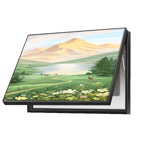 Abdeckung Stromzählers Dekorative Malerei Bemalung Elektrischer Schaltkästen Öffnen Deckel Nach Oben Elektrischer Zählerkasten Dekorativ Wohnbereich(D,60x60cm) von GHHQQZ