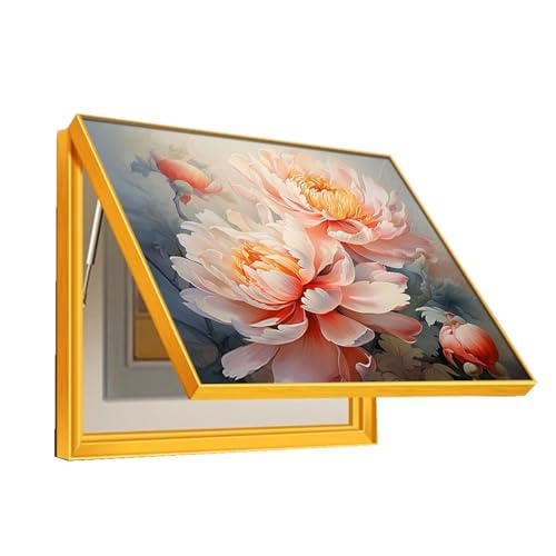 Abdeckung der Schalttafel Horizontal Elektrischer Zählerkasten Dekorativ Esszimmer Verteilerbox Dekoration Box Wohnzimmer(A,60x50cm) von GHHQQZ