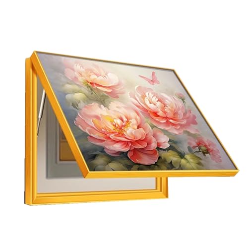 Abdeckung der Schalttafel Horizontal Elektrischer Zählerkasten Dekorativ Esszimmer Verteilerbox Dekoration Box Wohnzimmer(B,70x50cm) von GHHQQZ