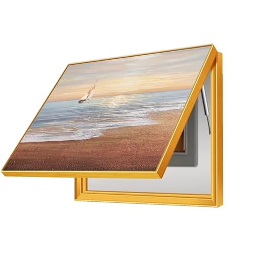 Dekorative Abdeckung Schaltschrank Wandmalerei für Zählerkasten Horizontaler Abschnitt Lackierung Schalttafeln Eingangsbereich(A,70x50cm) von GHHQQZ