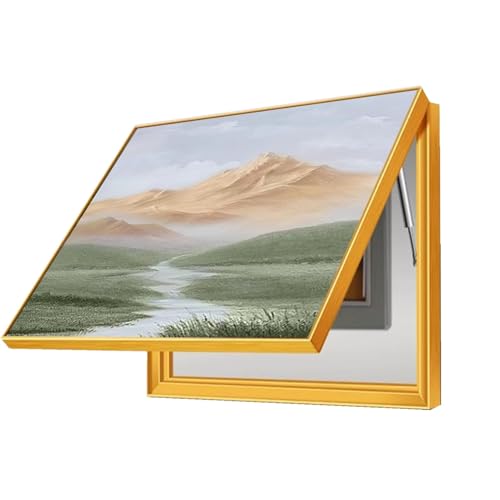 Dekorative Abdeckung Schaltschrank Wandmalerei für Zählerkasten Horizontaler Abschnitt Lackierung Schalttafeln Eingangsbereich(F,60x50cm) von GHHQQZ