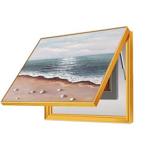 Dekorative Abdeckung Schaltschrank Wandmalerei für Zählerkasten Horizontaler Abschnitt Lackierung Schalttafeln Eingangsbereich(H,70x50cm) von GHHQQZ