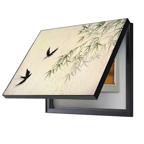 Dekorative Abdeckung für Den Stromunterbrecherkasten Nach Oben Offen Meter Box Wandkunst Stromzähler Box Dekoration Wohnbereich(A,80x60cm) von GHHQQZ