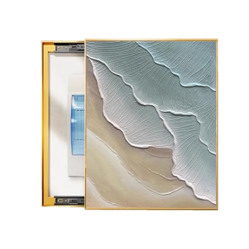 Dekorativer Lackierter Zählerkasten Vertikal Meter Box Wandkunst Elektrizitätskasten Abdeckung Malerei Küche(G,50x60cm) von GHHQQZ